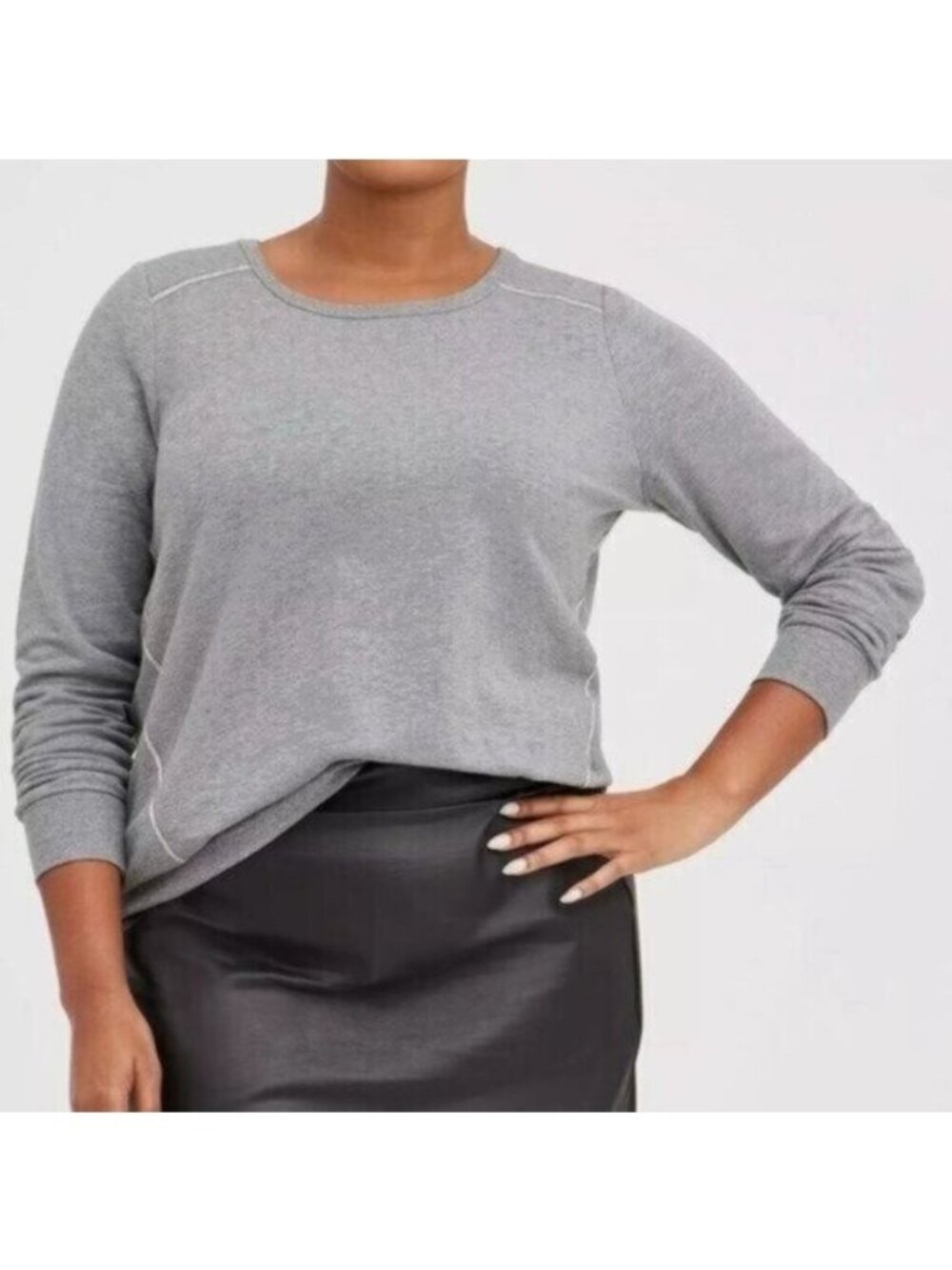 Torrid Ultra Soft Fleece Crew Neck Trim Detail Sweatshirt